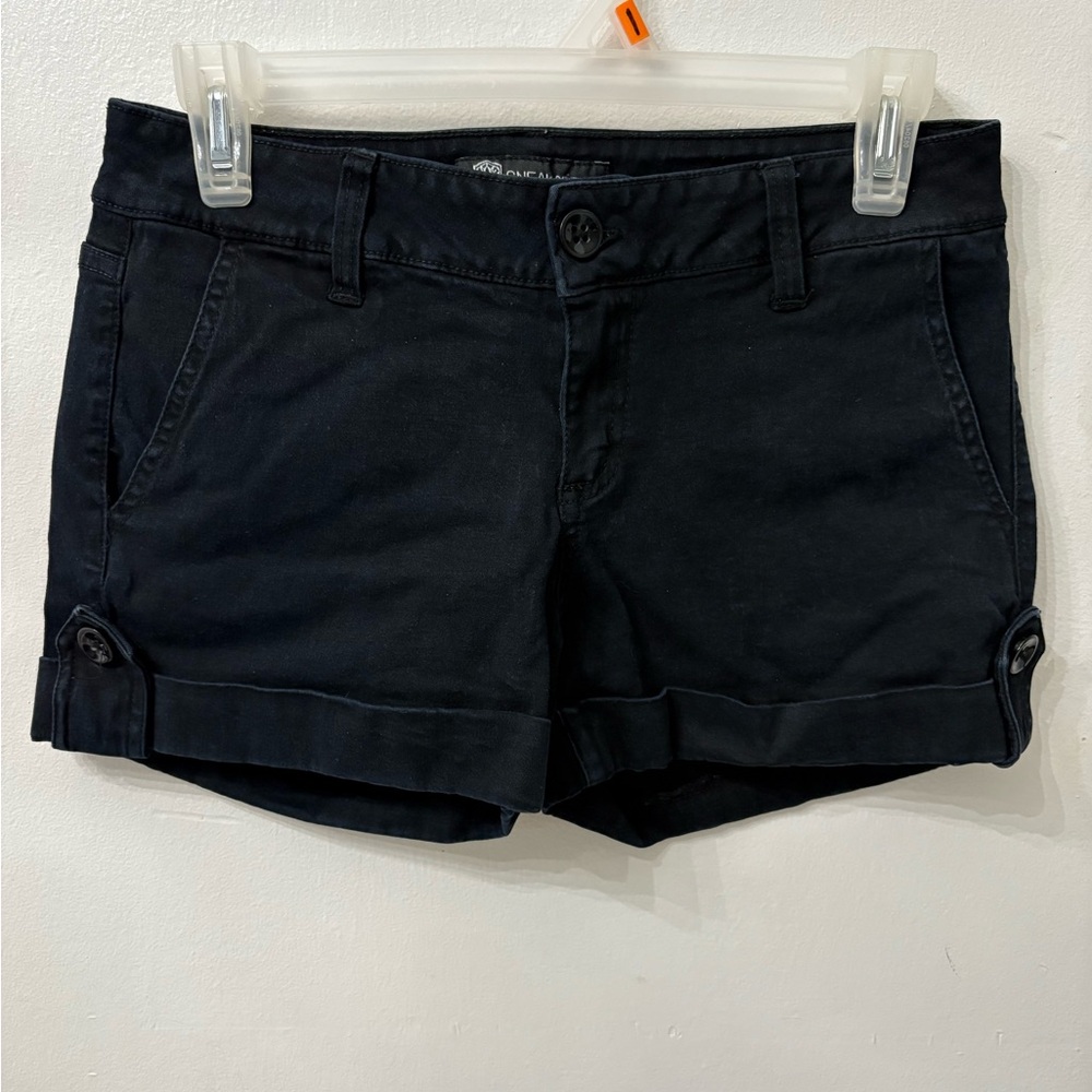 Sneak Peek Blueish Black size medium shorts cuffed high rise waist 28”